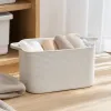 White woven storage basket, household storage basket, large-capacity living room and bedroom organizing basket details Picture